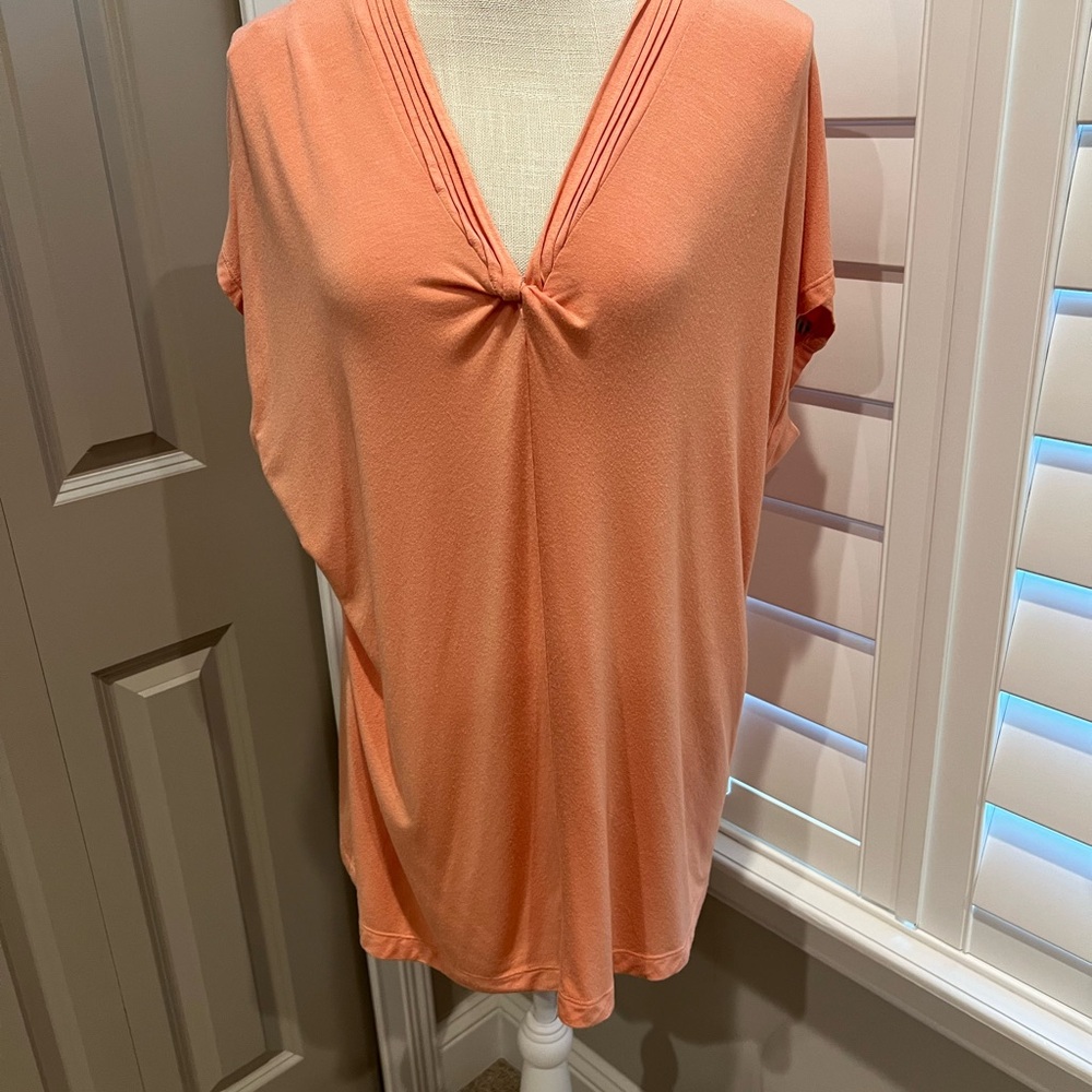 Soft Surroundings Peach V-Neck Tunic